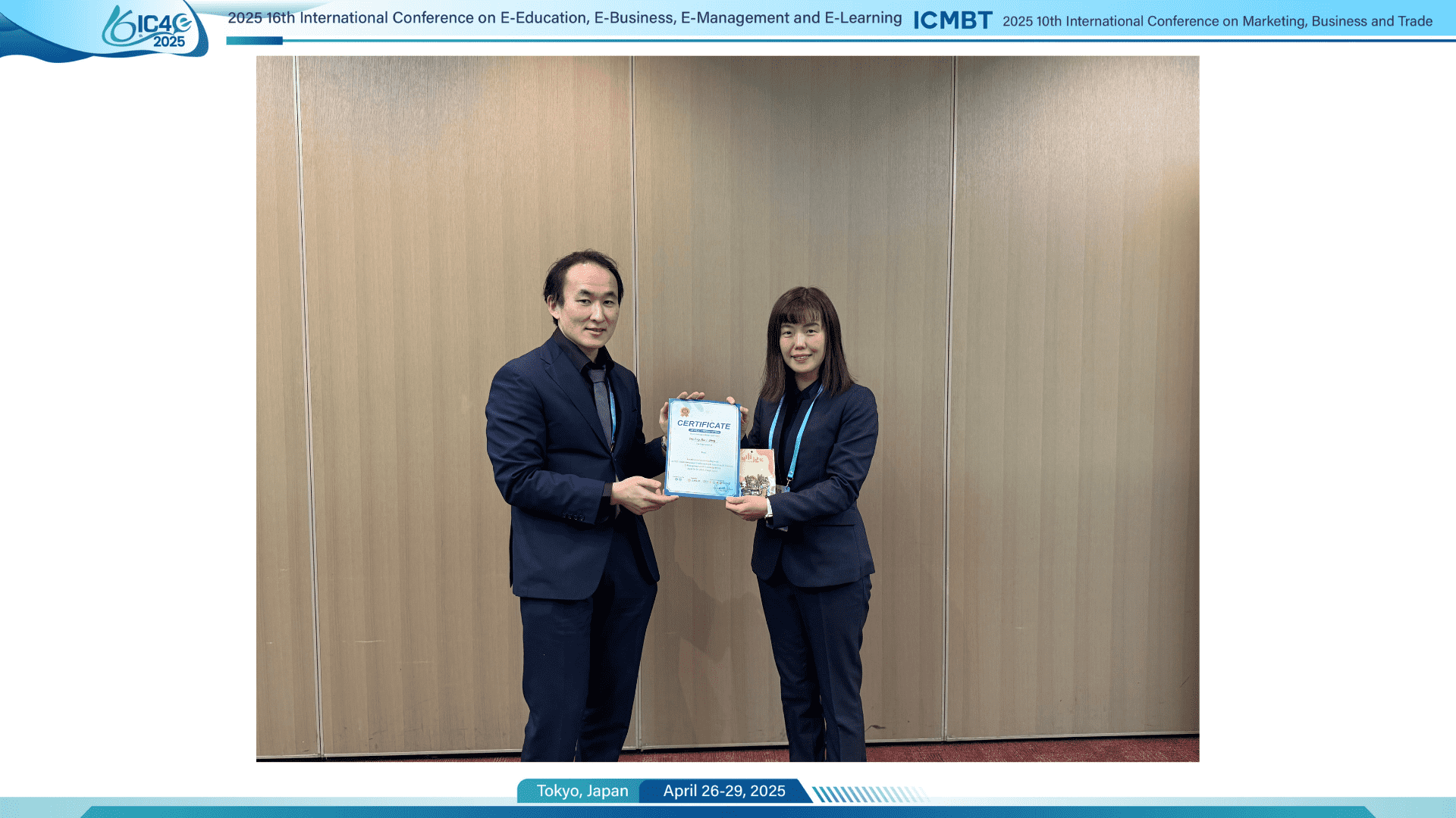 Best Presentation Award Winner - Onsite Session 1